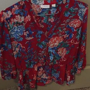 This is a beautiful red top.